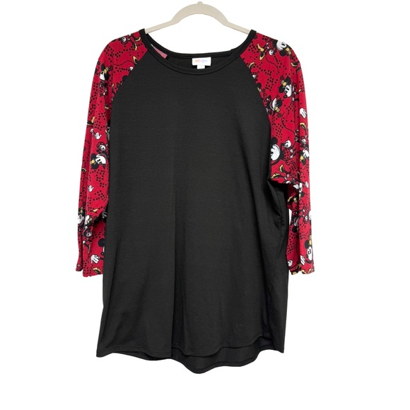 LuLaRoe Women's Disney Mickey Mouse Shirt Size 2 XL - Picture 1 of 6